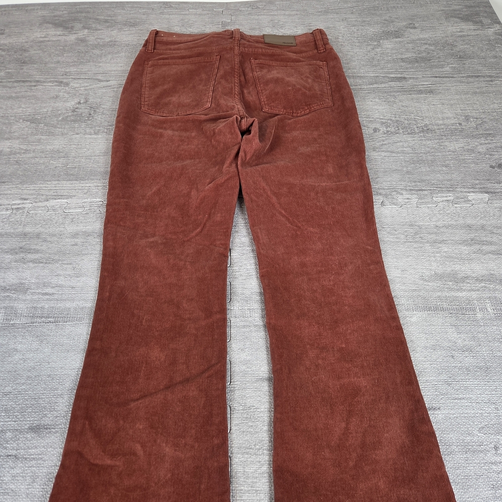 Madewell Cali Demi Boot Corduroy Pants Size 28 Rust High Rise Flare - Picture 5 of 6